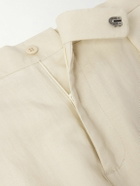 Ralph Lauren Purple label - Davis Straight-Leg Silk and Linen-Blend Trousers - Neutrals