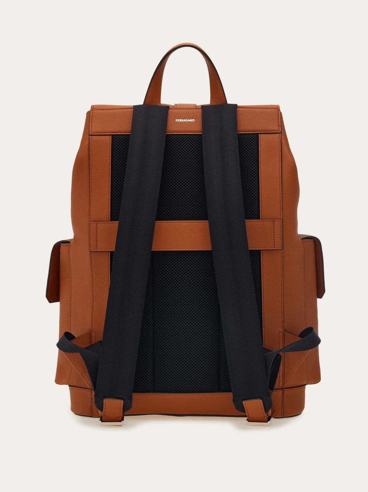 Ferragamo Mens Utility backpack with Hug buckle in Brown