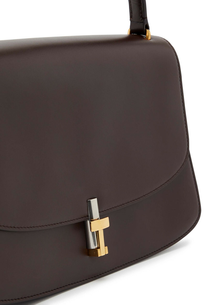 The Row Sofia 10 Leather top Handle bag - Dark Brown - One