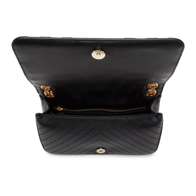 Stella McCartney Black Medium Stella Star Flap Over Bag Stella