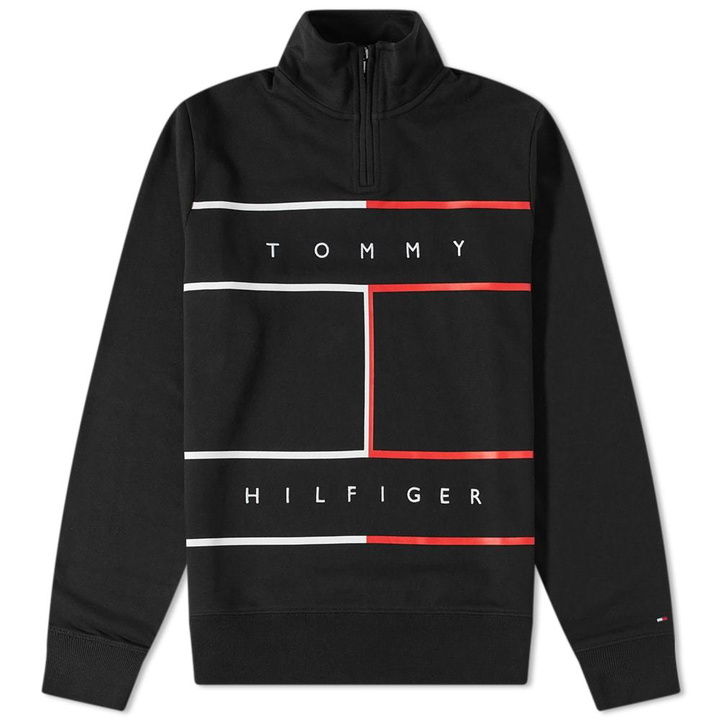 Photo: Tommy Jeans Larger RWB Flag Half Zip Sweat