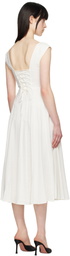GUIZIO White Leila Midi Dress