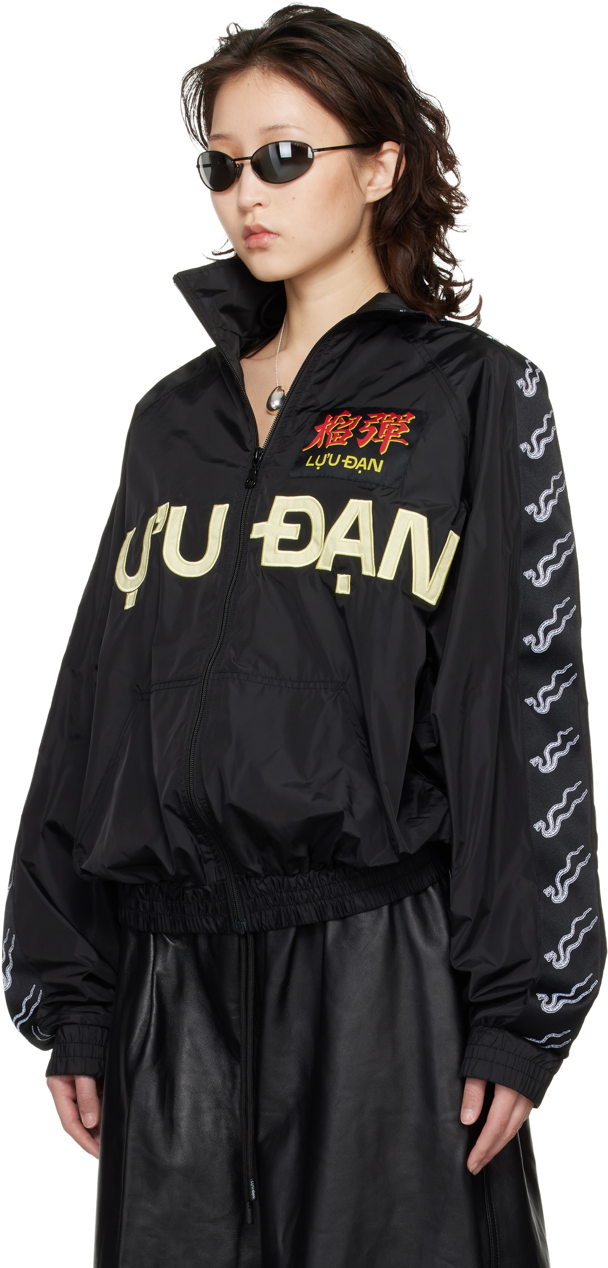 LU'U DAN Black Windbreaker L-D Jacket
