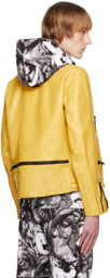 Undercover Yellow Zip-Up Leather Jacket