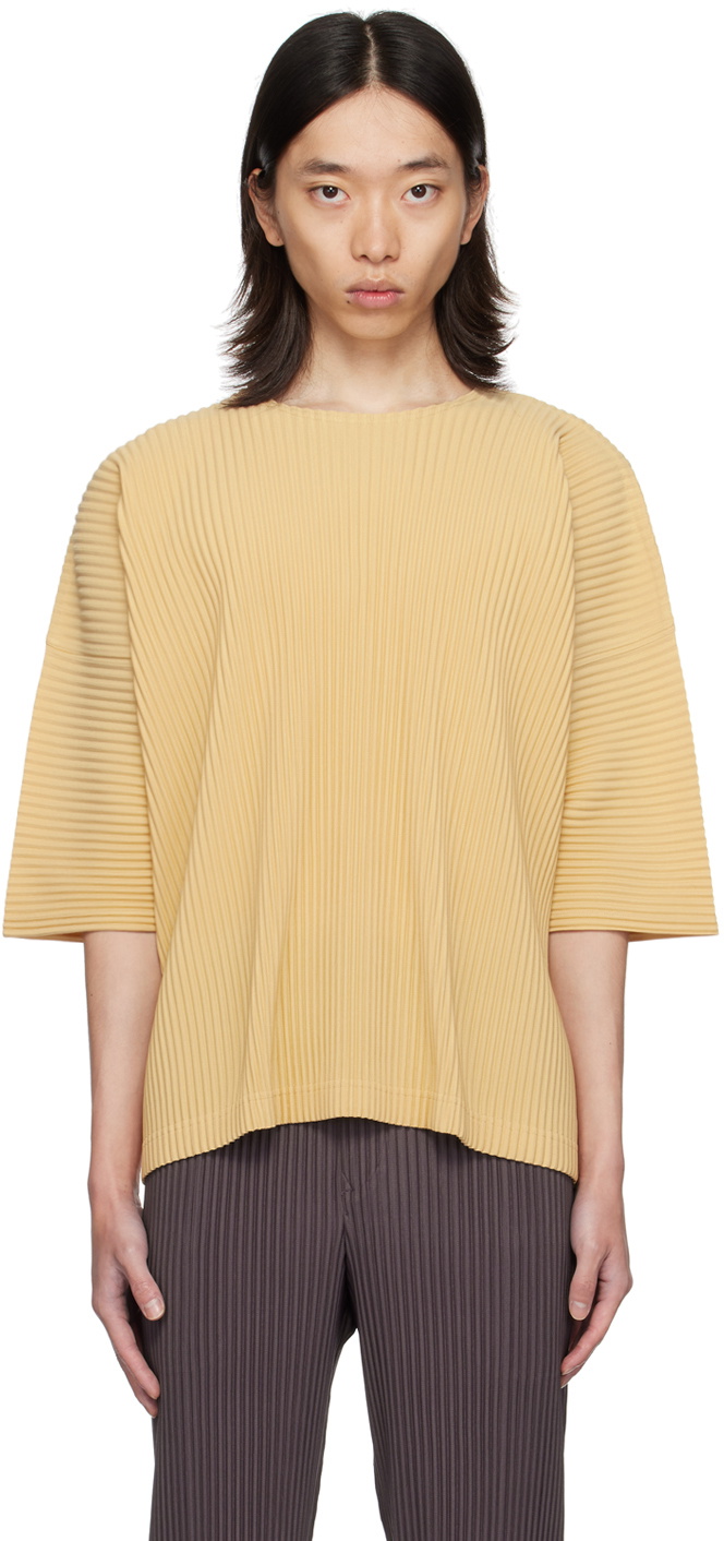 HOMME PLISSÉ ISSEY MIYAKE Yellow Monthly Color July T-Shirt Homme