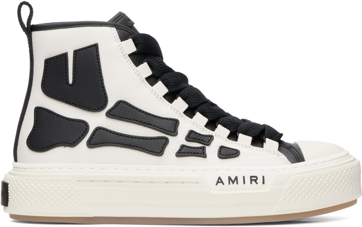 Photo: AMIRI Black & White Skel Court Hi Sneakers