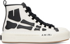 AMIRI Black & White Skel Court Hi Sneakers