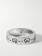 GUCCI - Logo-Engraved Silver Ring - Silver