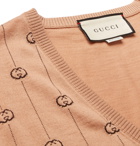 Gucci - Logo-Jacquard Wool-Blend Sweater Vest - Brown