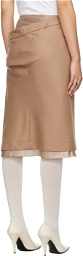 Commission Beige Vented Midi Skirt