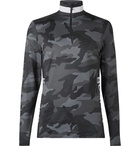 Bogner - Verti Logo-Print Camouflage Stretch-Jersey Half-Zip Base Layer - Black