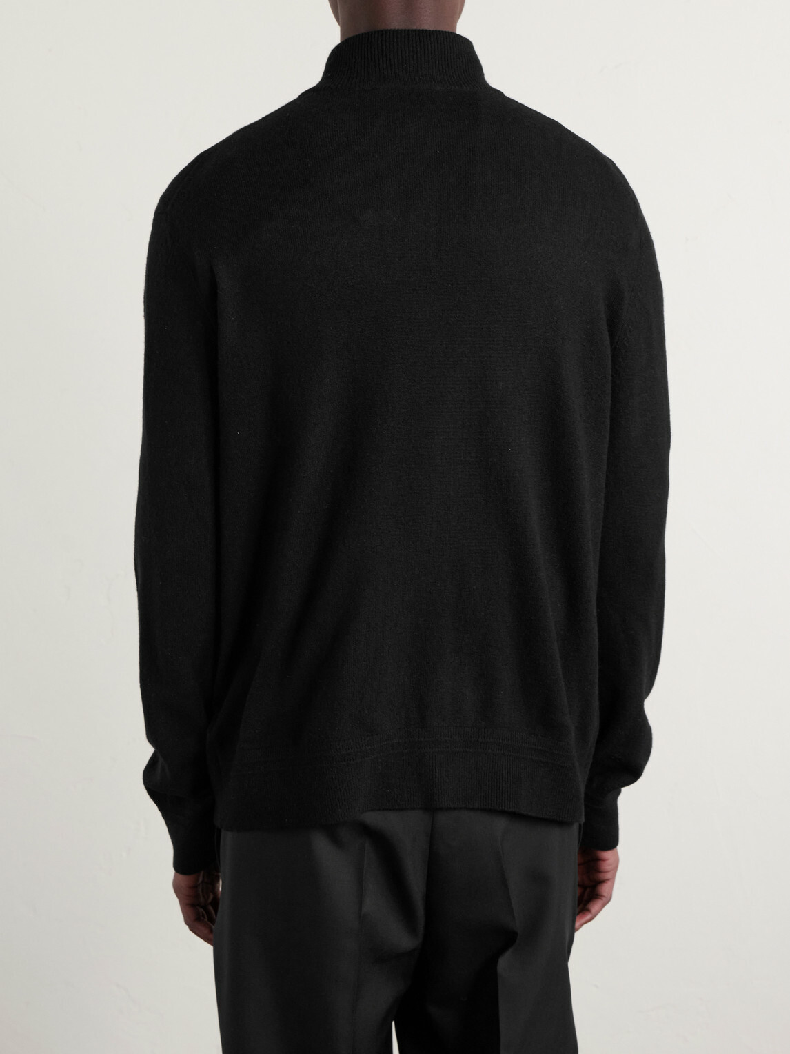 Mr P. - James Cashmere Half-Zip Sweater - Black