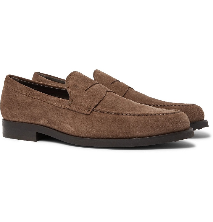 Photo: Tod's - Suede Loafers - Brown