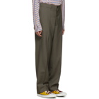 Marni Grey Tropical Wool Straight Trousers