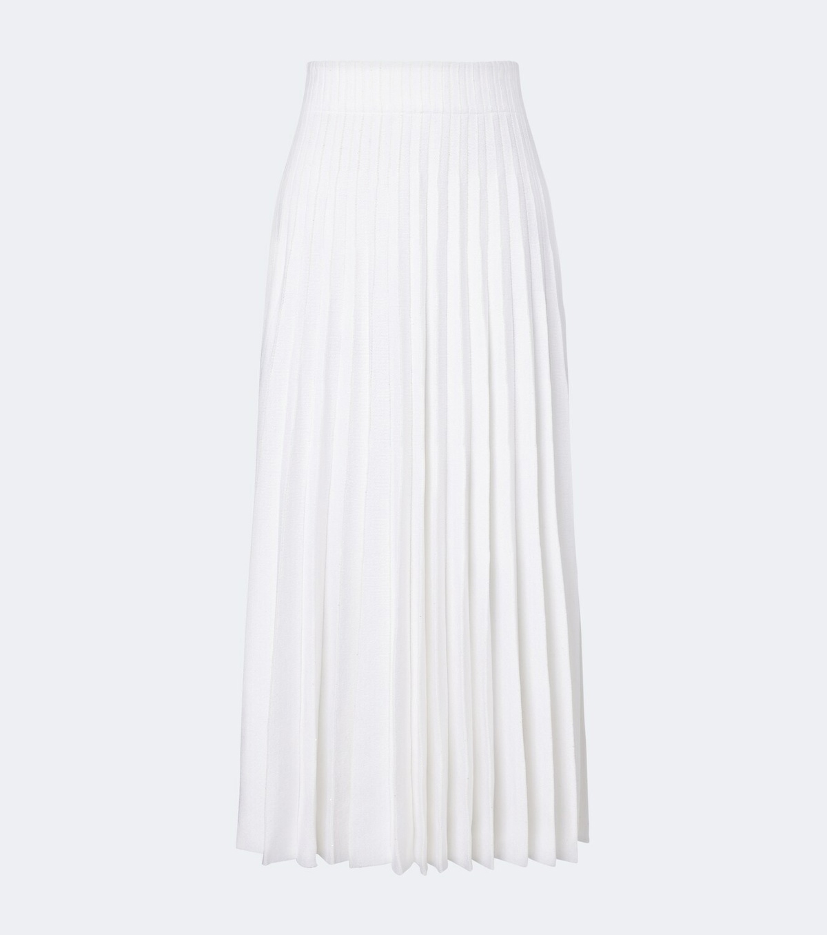 Balmain Sequined knitted pleated maxi skirt