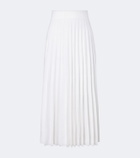 Balmain Sequined knitted pleated maxi skirt