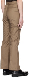 The World Is Your Oyster Brown Flare Trousers