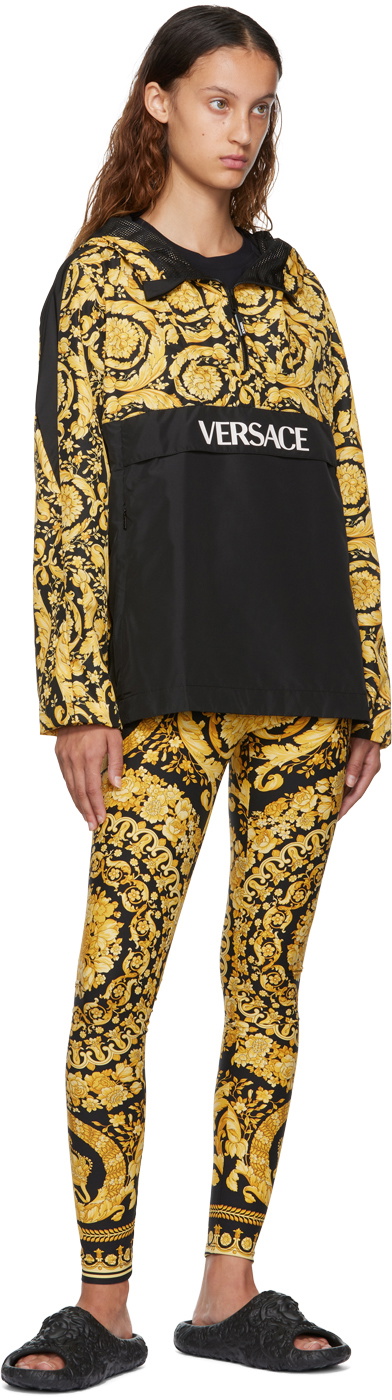 Black & Gold Barocco Leggings