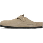 Birkenstock Beige Regular Boston Slip-on Loafers