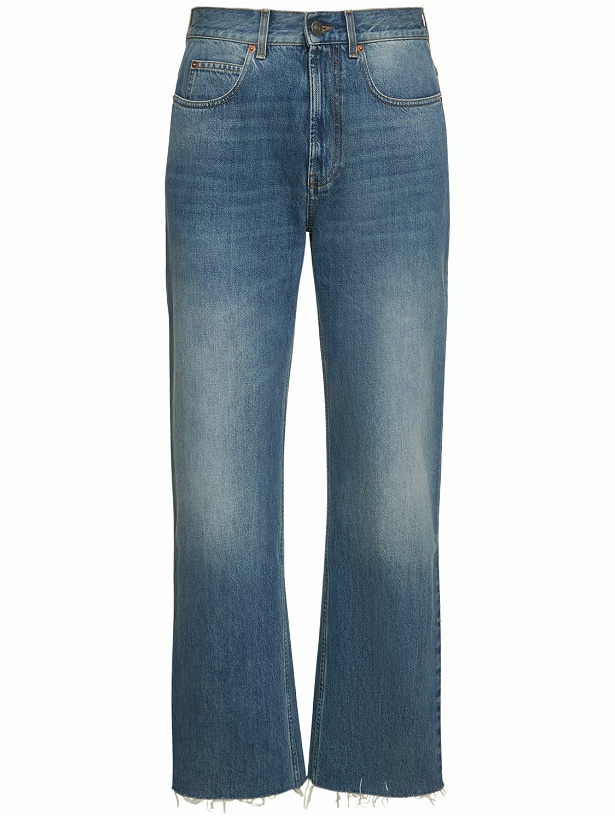 Photo: GUCCI - Cotton Denim Jeans W/ Raw Cut Hem