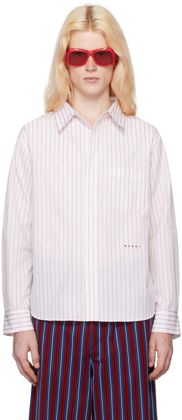 Photo: Marni White Striped Shirt