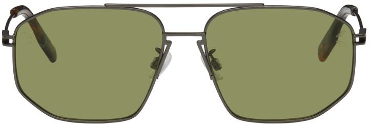 Photo: MCQ Gunmetal Aviator Sunglasses