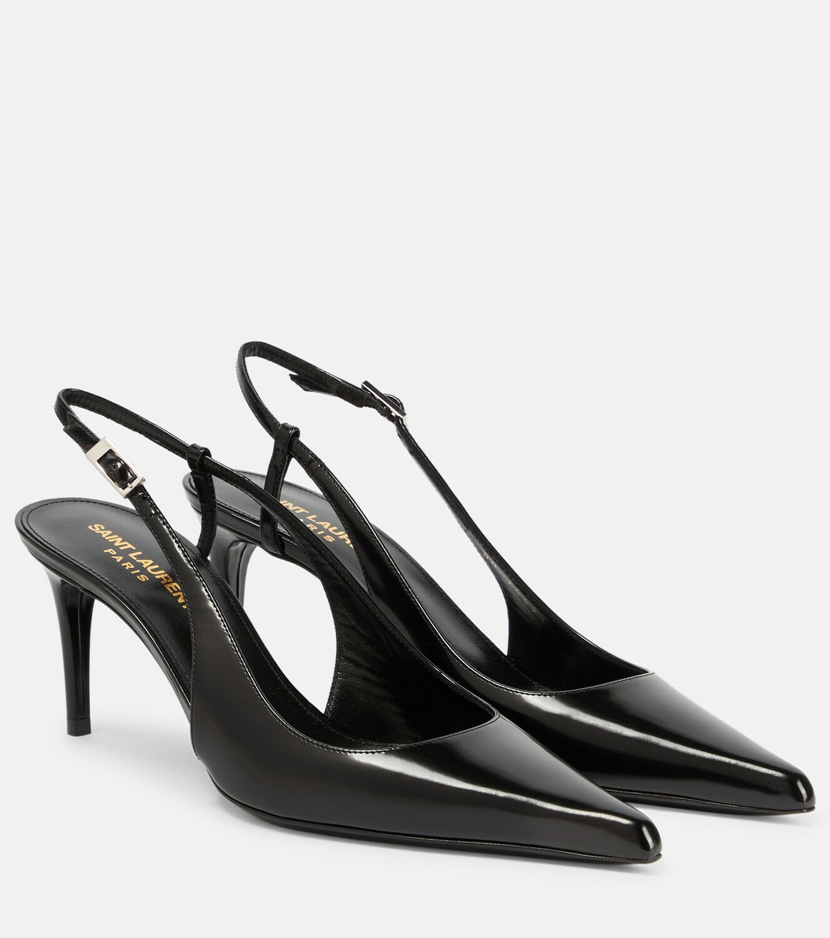 Saint Laurent Vendome 70 leather slingback pumps
