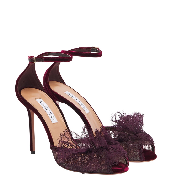 Photo: Aquazzura Lover lace-trimmed mesh sandals