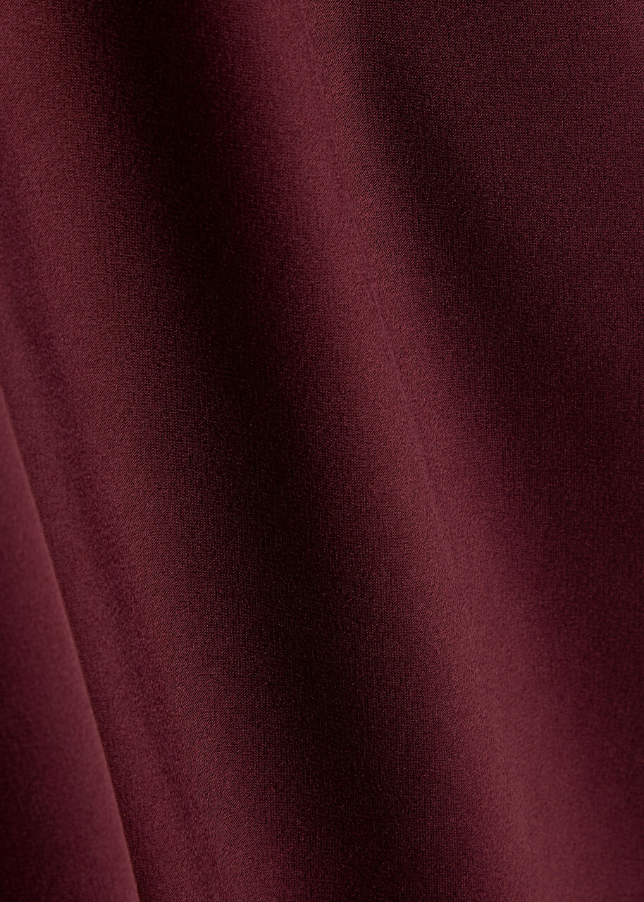 Simkhai Scarlett Cape-effect Satin top Red