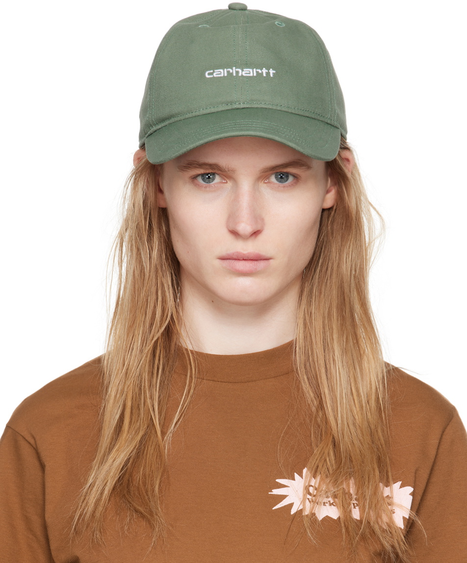 Carhartt Work In Progress Green Canvas Script Cap Carhartt WIP