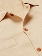 Nudie Jeans - Vincent Embroidered Brushed-Cotton Shirt - Neutrals