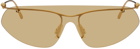 Bottega Veneta Gold Knot Shield Sunglasses
