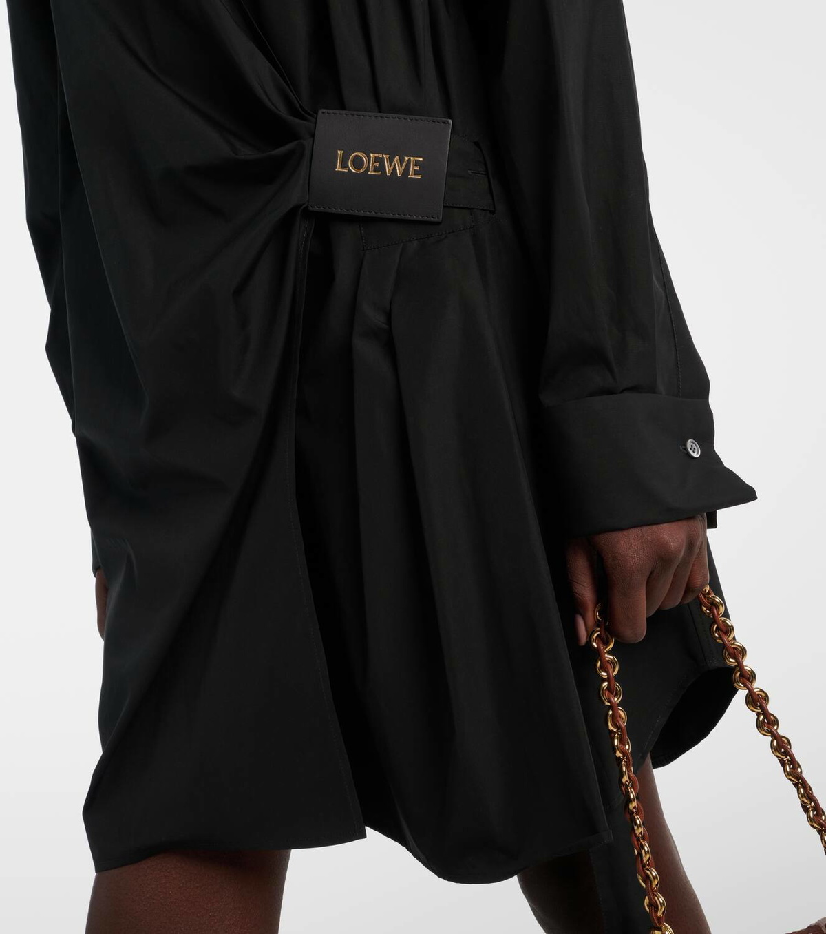 Loewe Draped cotton shirt dress