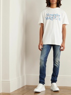 Alexander McQueen - Graffiti Straight-Leg Logo-Embroidered Jeans - Blue