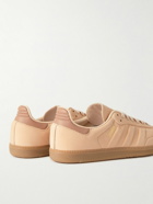 adidas Originals - Samba OG Leather-Trimmed Embossed Nubuck Sneakers - Orange
