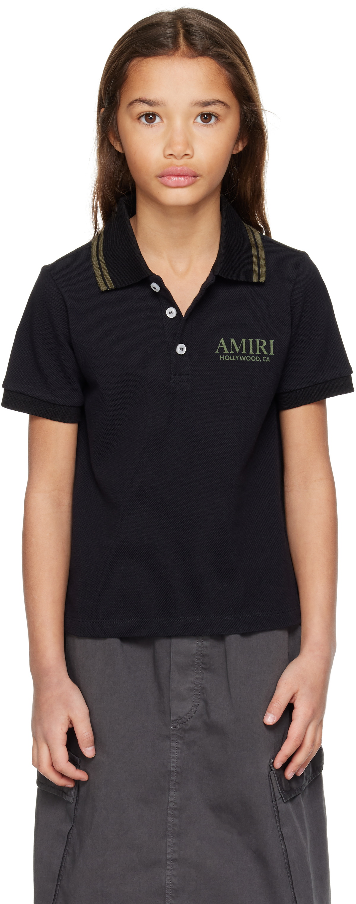 AMIRI Kids Black Bones Polo