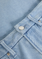 Good American Jeanius Cropped Wide-leg Trousers Light Blue