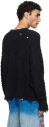 doublet Black Airbrush Recycled Cotton Sweater