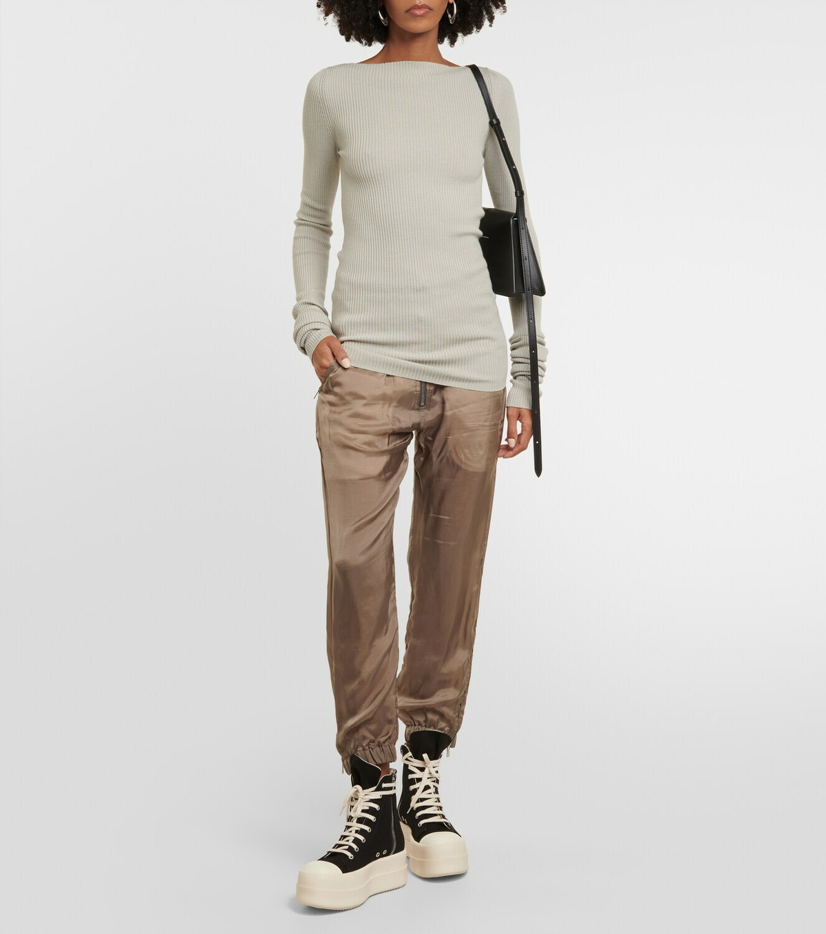 Rick Owens DRKSHDW denim high-top platform sneakers Rick Owens