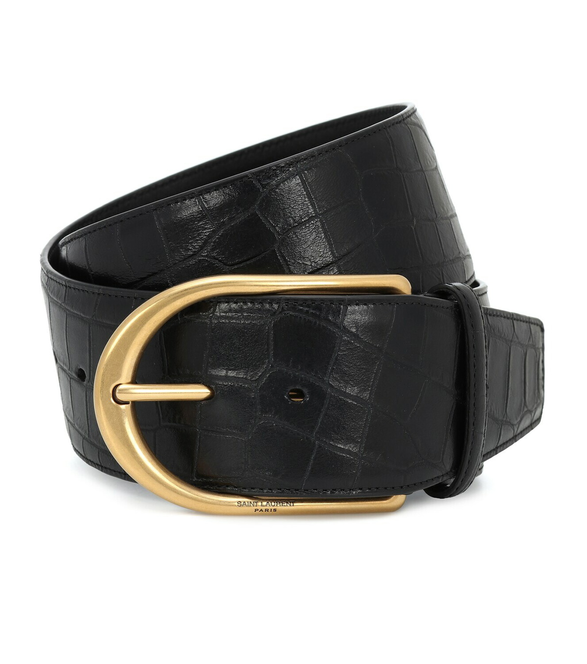 saint laurent croc belt