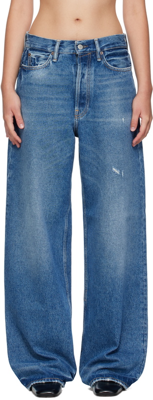 Photo: Acne Studios Blue Loose-Fit 1981 Jeans