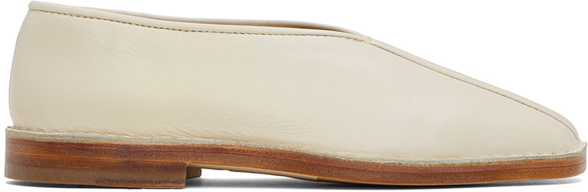 White Linoleum Piped Sneakers | LEMAIRE