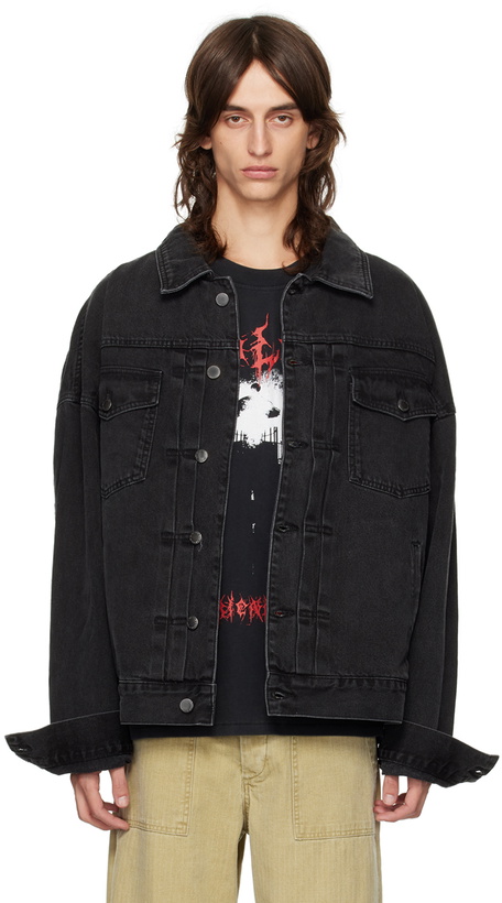 Photo: Stolen Girlfriends Club Black Dust & Grit Denim Jacket