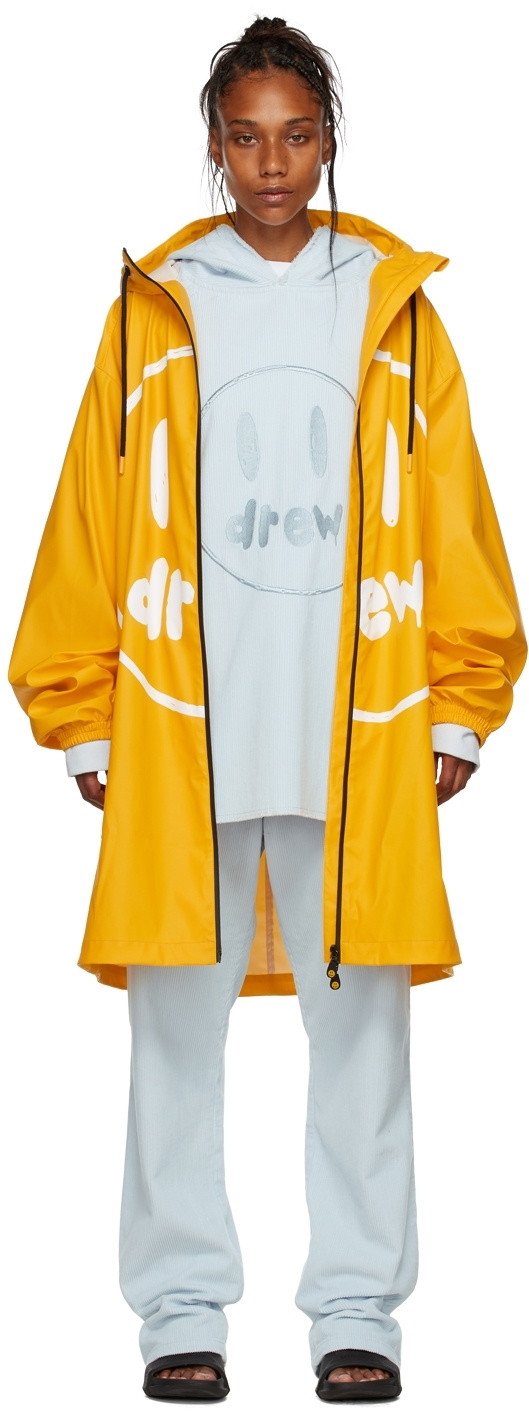 drew house SSENSE Exclusive Yellow Painted Mascot Coat