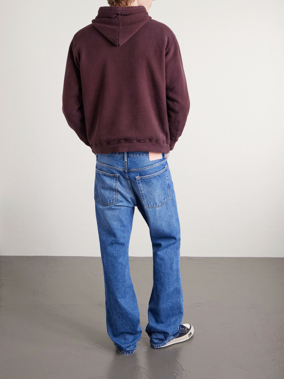 A.PRESSE - Vintage Cotton-Jersey Hoodie - Burgundy