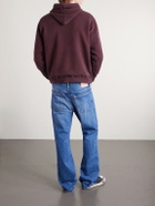 A.PRESSE - Vintage Cotton-Jersey Hoodie - Burgundy