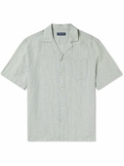 Frescobol Carioca - Angelo Camp-Collar Linen Shirt - Gray