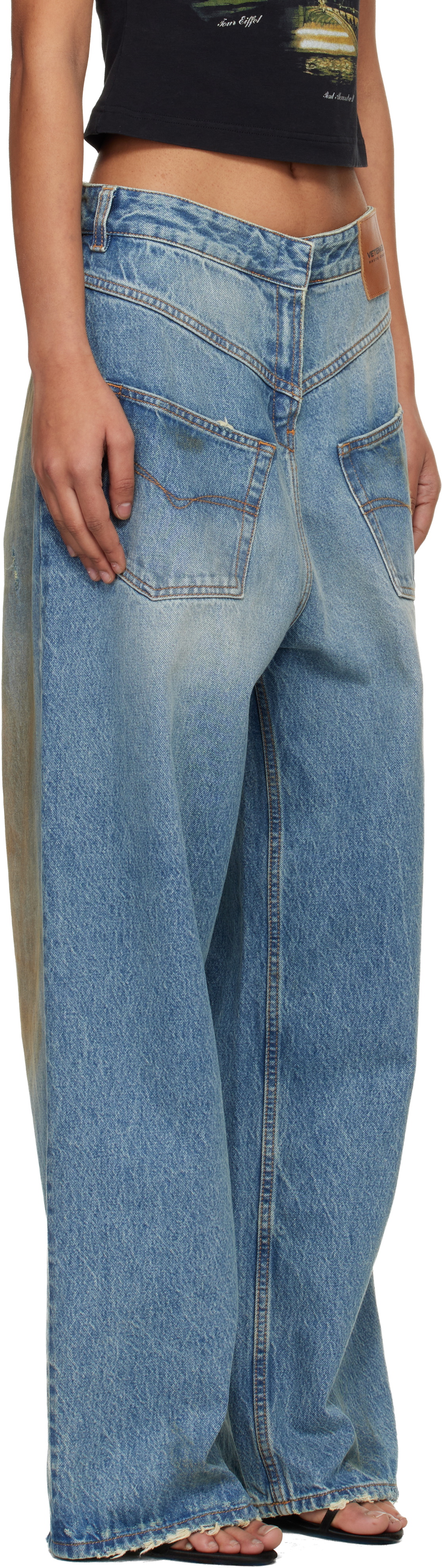 VETEMENTS Blue Back-to-Front Jeans