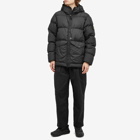 Stone Island Men's Crinkle Reps Hooded Down Jacket in Black