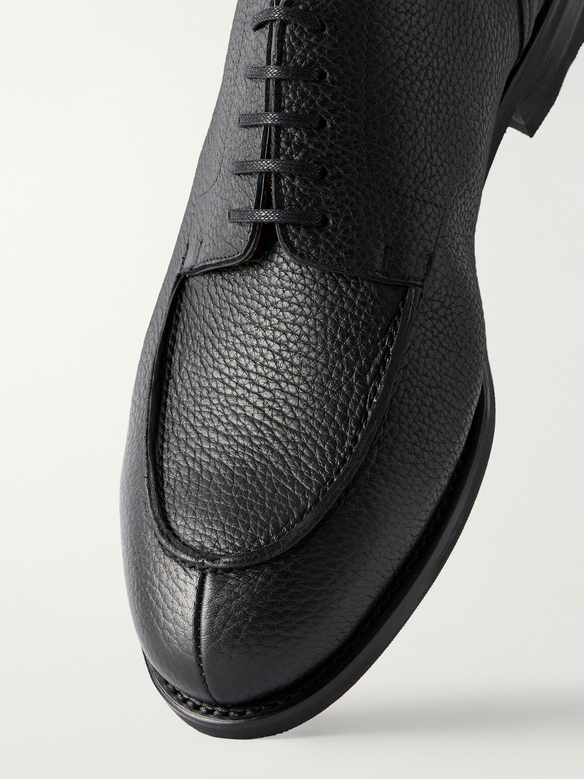 MORJAS - The Split Toe Full-Grain Leather Derby Shoes - Black